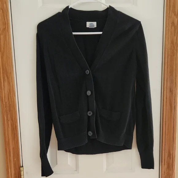 Old Navy Black Cardigan Sweater - Picture 1 of 3